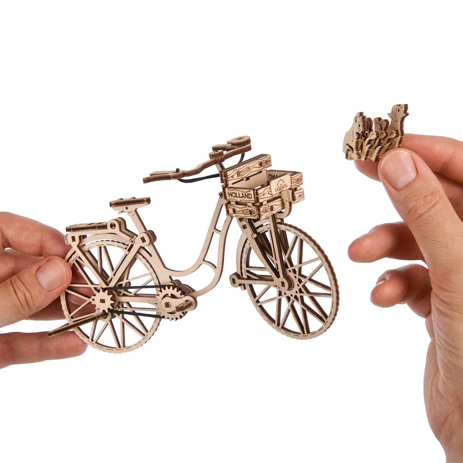 Puzle 3D de madera mecánico UGEARS - Dutch Bicycle (Bicicleta holandesa) 🚲