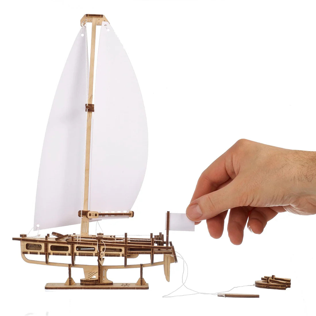 Puzle 3D de madera mecánico UGEARS - Mini Yate  (Ocean Beaut Yacht) ⛵