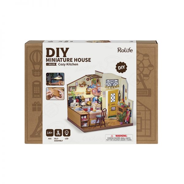 Puzzle 3D Robotime casita miniatura- Cozy Kitchen (Homey Kitchen) 🍽️