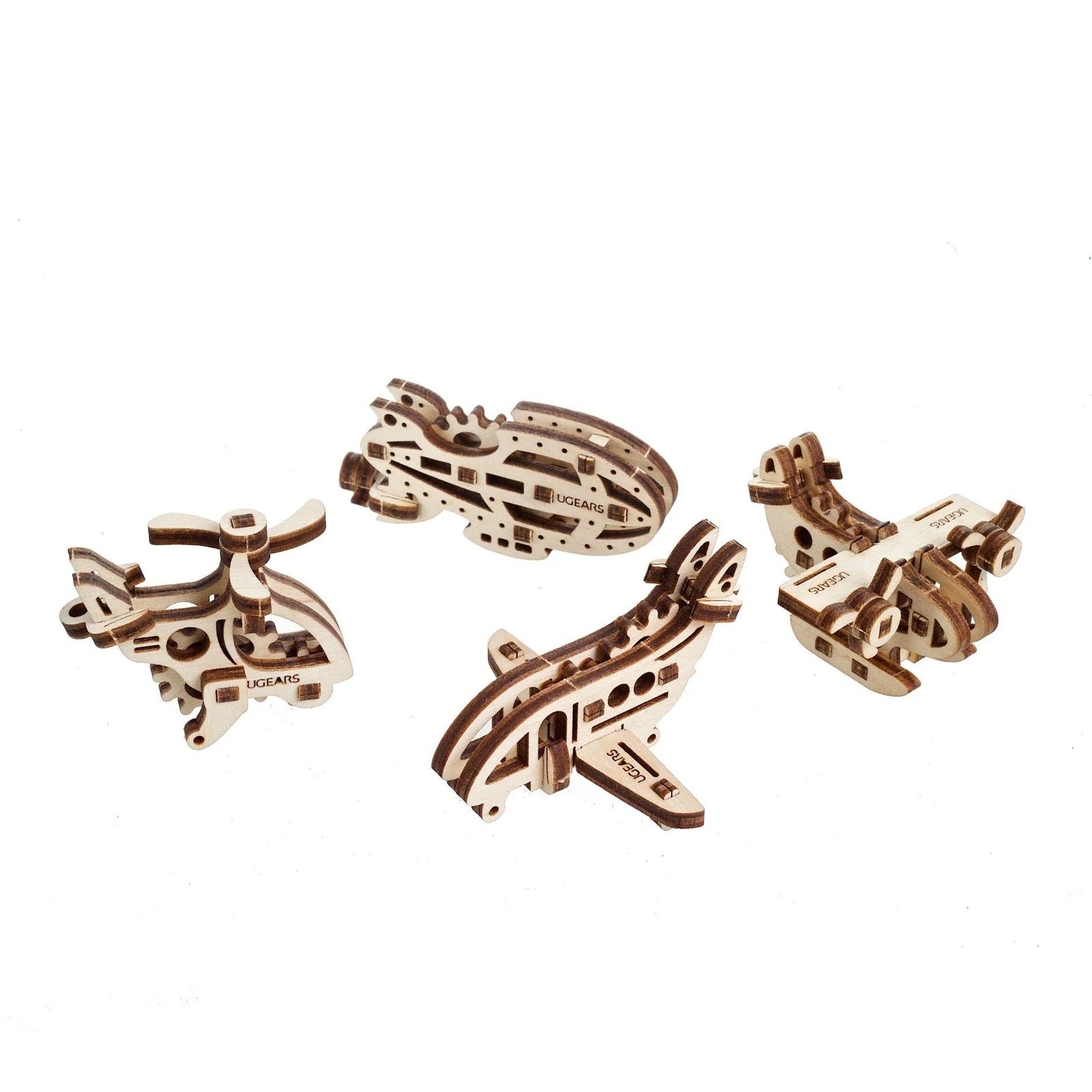 Puzle 3D de madera mecánico UGEARS- U-Aircrafts (AVIONCITOS) ✈️