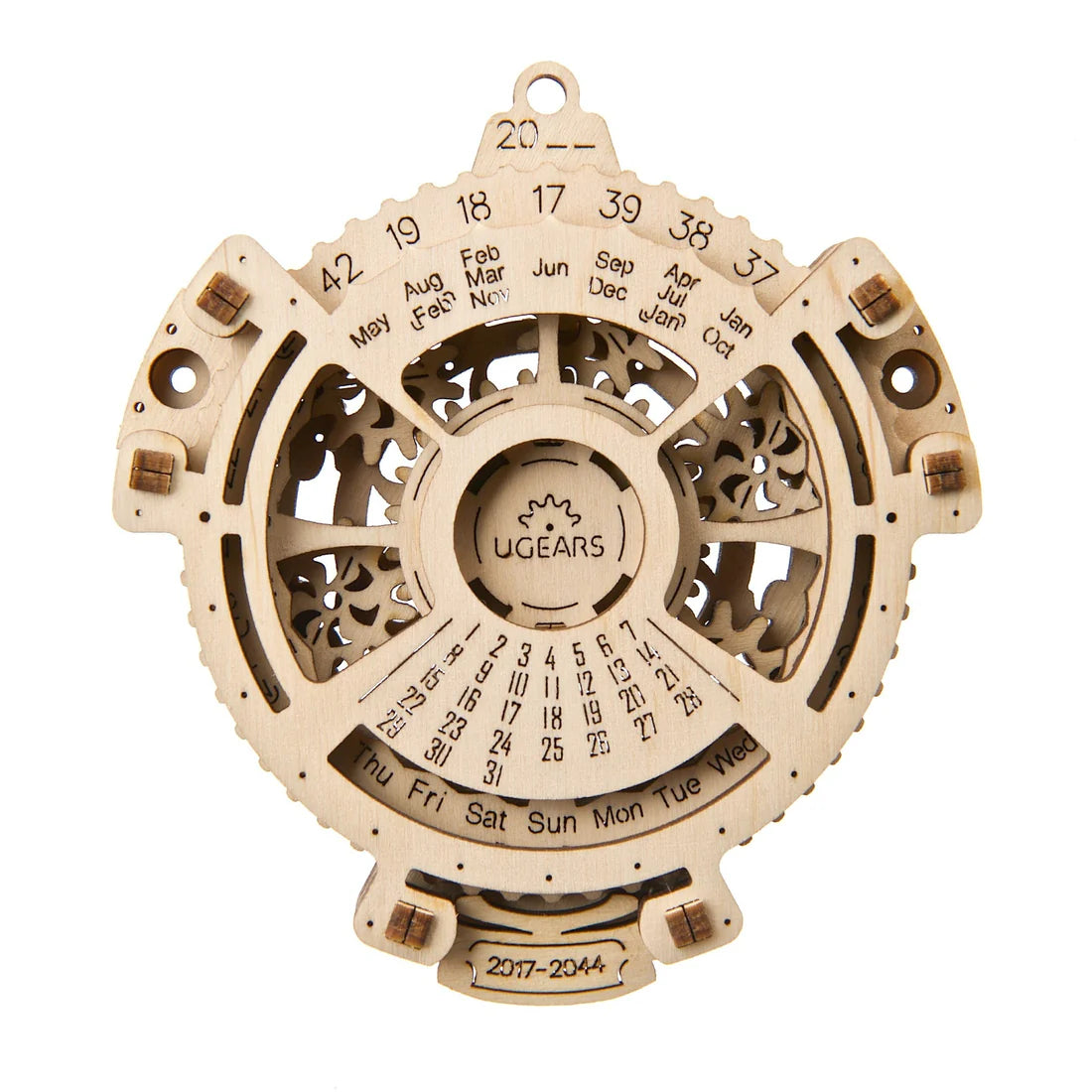 Puzle 3D de madera mecánico Ugears- Calendario Perpetuo Date Navigator 📅