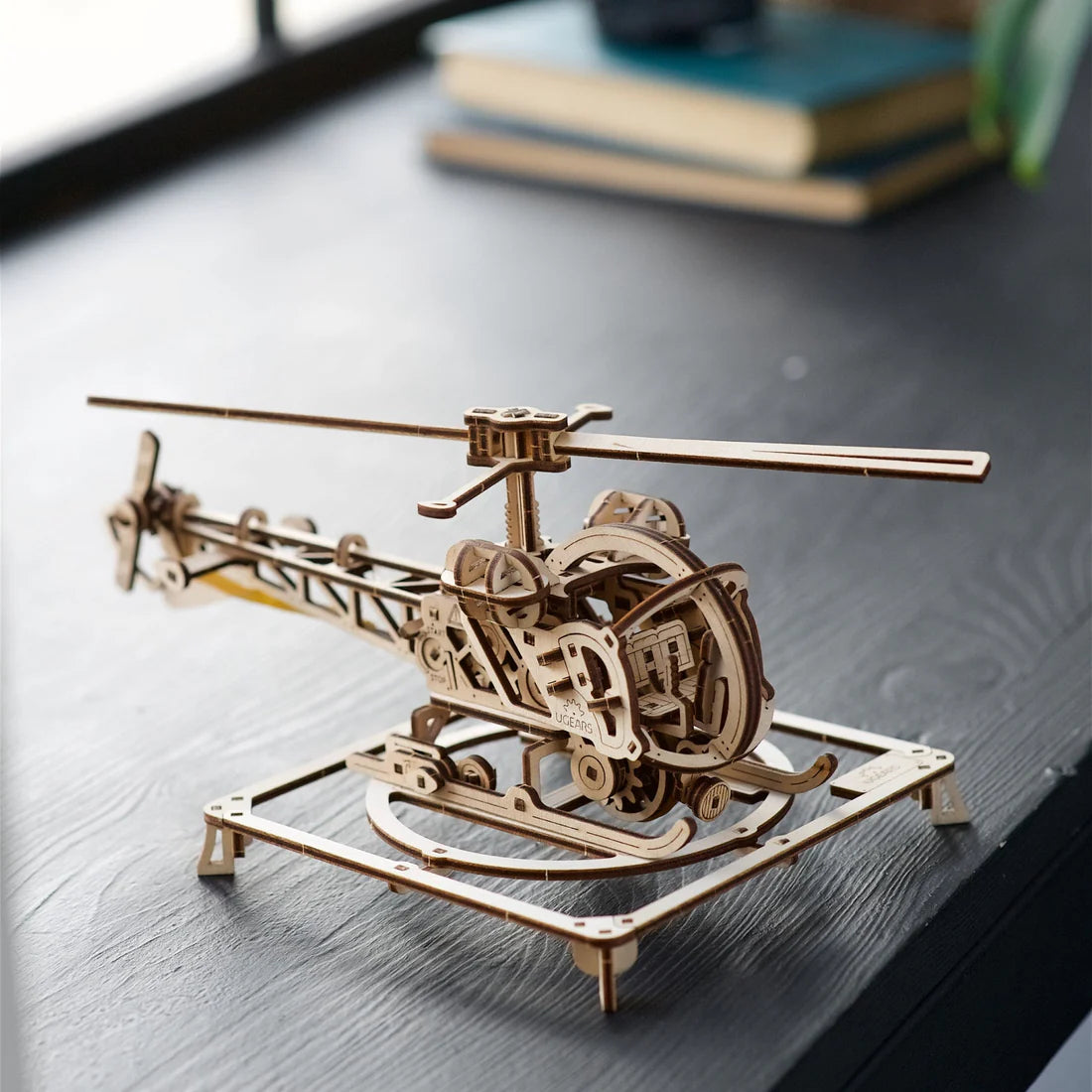 Puzle 3D de madera mecánico Ugears- Mini Helicóptero 🚁