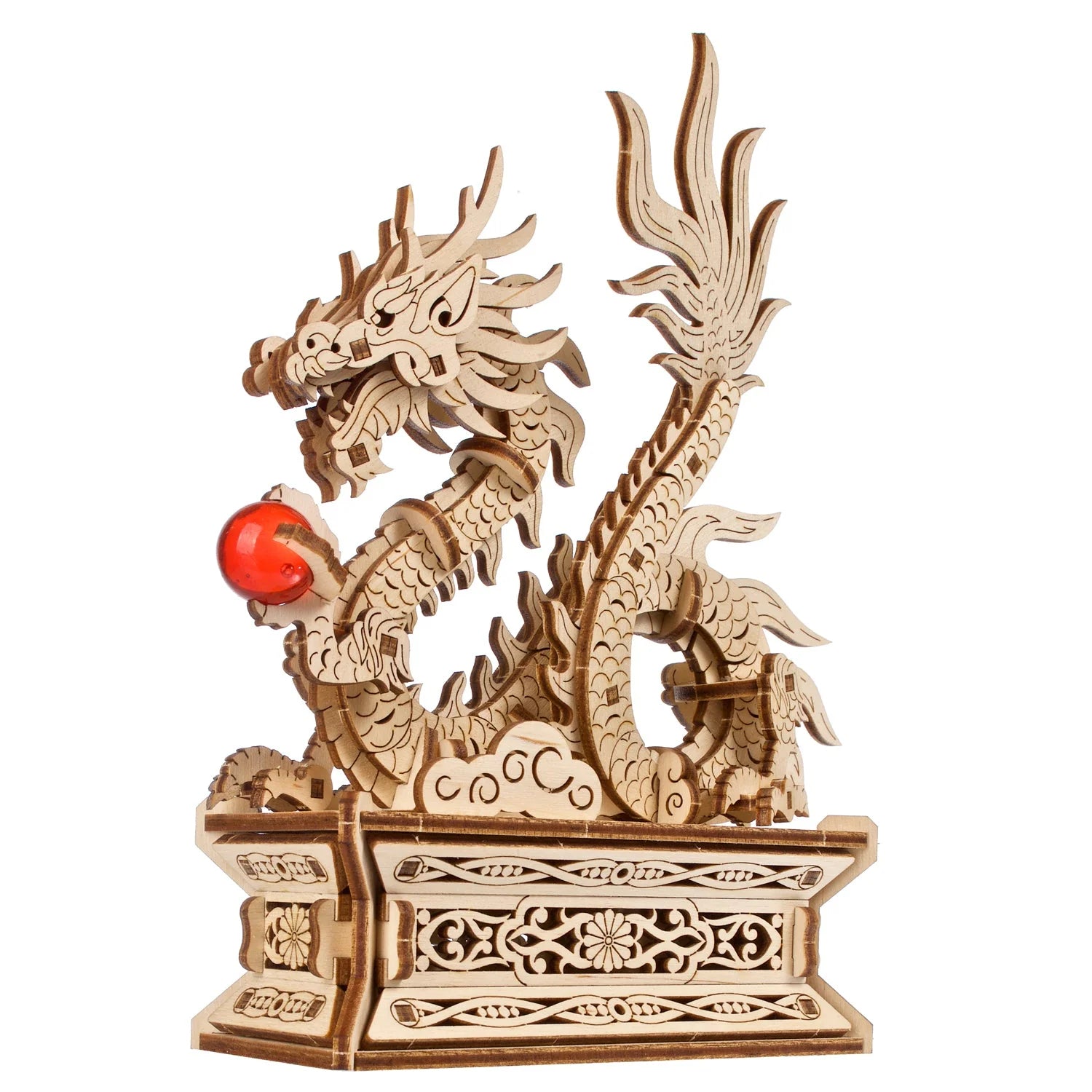 Puzle 3D de madera mecánico UGEARS - Wood Dragon 🐲