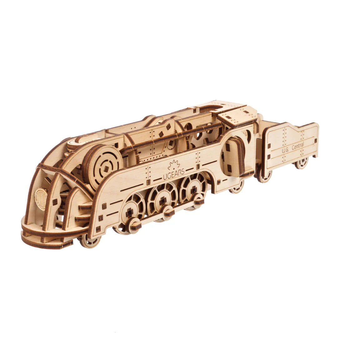 Puzle 3D de madera mecánico UGEARS- Mini Locomotora 🚂