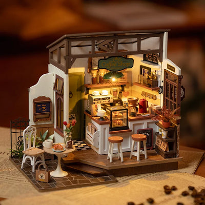 PUZZLE 3D ROBOTIME- Casita miniatura Tiendita de CAFÉ ☕