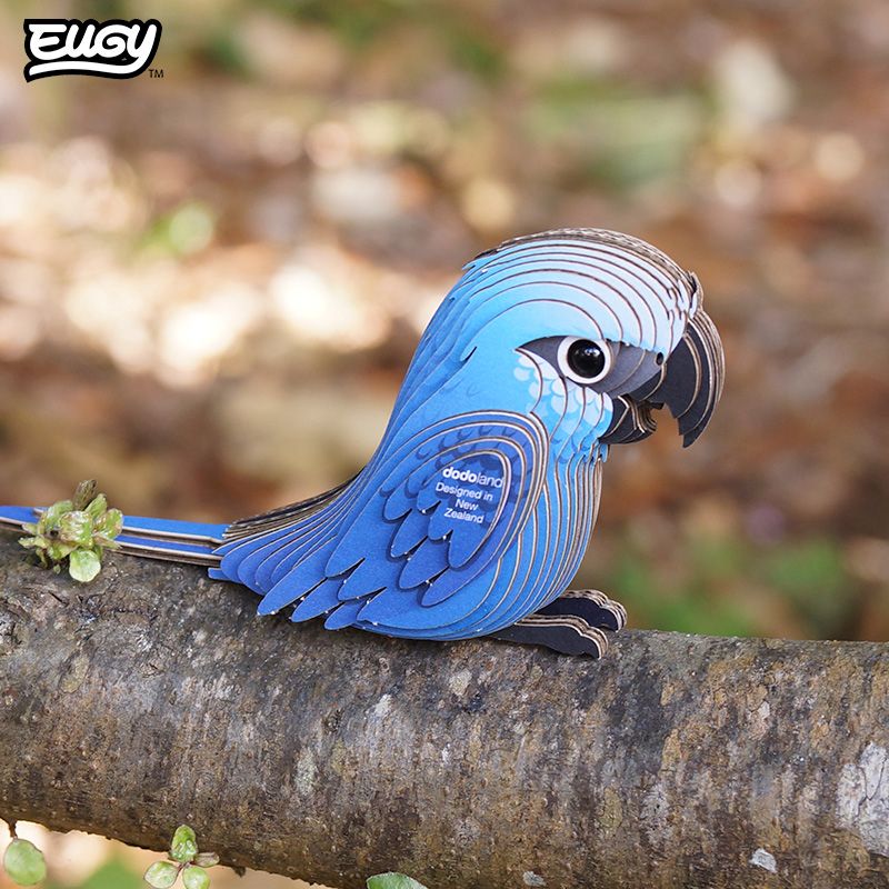 Puzzle 3D Eugy Dodoland- Guacamayo de Spix (Spix´s Macaw) 🦜🔵