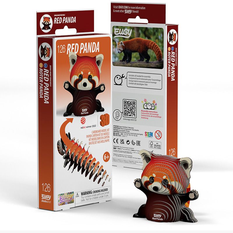 Puzzle 3D Eugy Dodoland- Panda rojo (Red Panda) 🐾 🎋