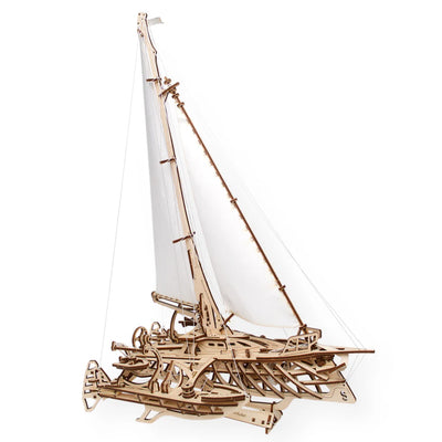 Puzle 3D de madera mecánico UGEARS- Velero Trimaran  Merihoubus⛵