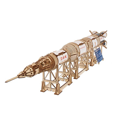 Puzle 3D de madera mecánico UGEARS- Nasa Saturn V 🪐🚀