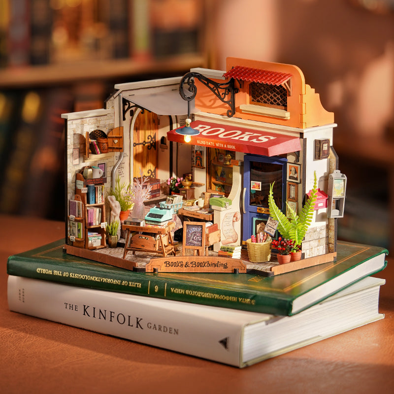 Rolife de Robotime - PUZZLE 3D Casita Miniatura - CORNER BOOKSTORE DG164 📚