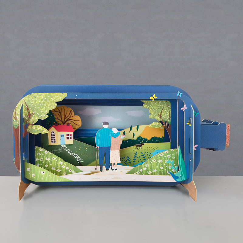 Tarjeta pop-up Kiriarte- Abuelos 👵👴♥️