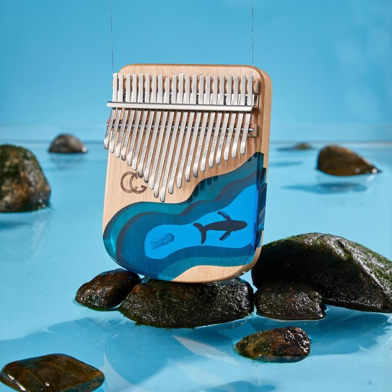 Kalimba Océano Ballena líquida - Kalimba Class Sólida Cega Haya