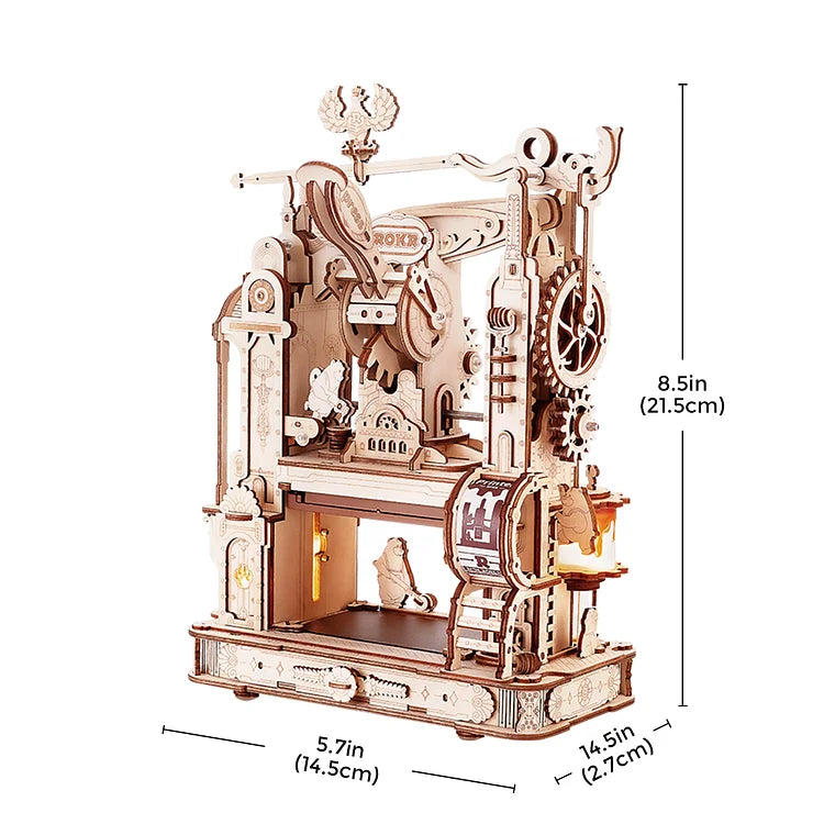 PUZZLE 3D MADERA ROBOTIME - CLASSIC PRINTING PRESS (PRENSA) 🖨️