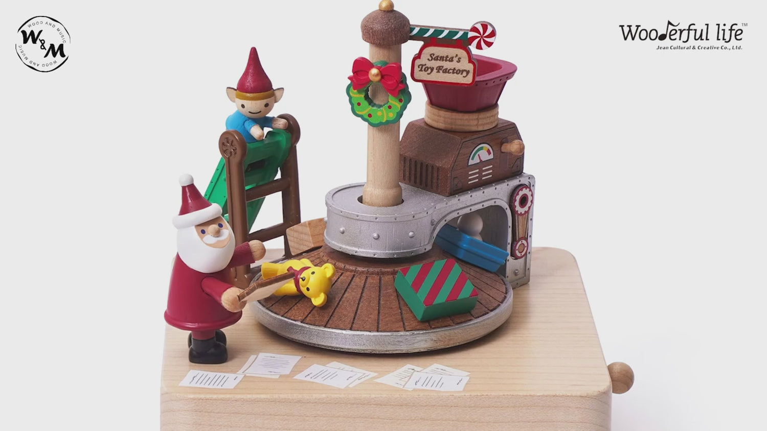 CAJITA MUSICAL WOODERFUL LIFE-  El taller del Viejo Pascuero ("SANTA'S WORKSHOP")  🎅🎁