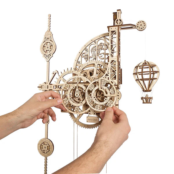 Puzle 3D de madera- Aero Reloj- Ugears 🕑