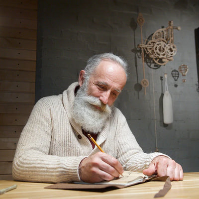 Puzle 3D de madera- Aero Reloj- Ugears 🕑