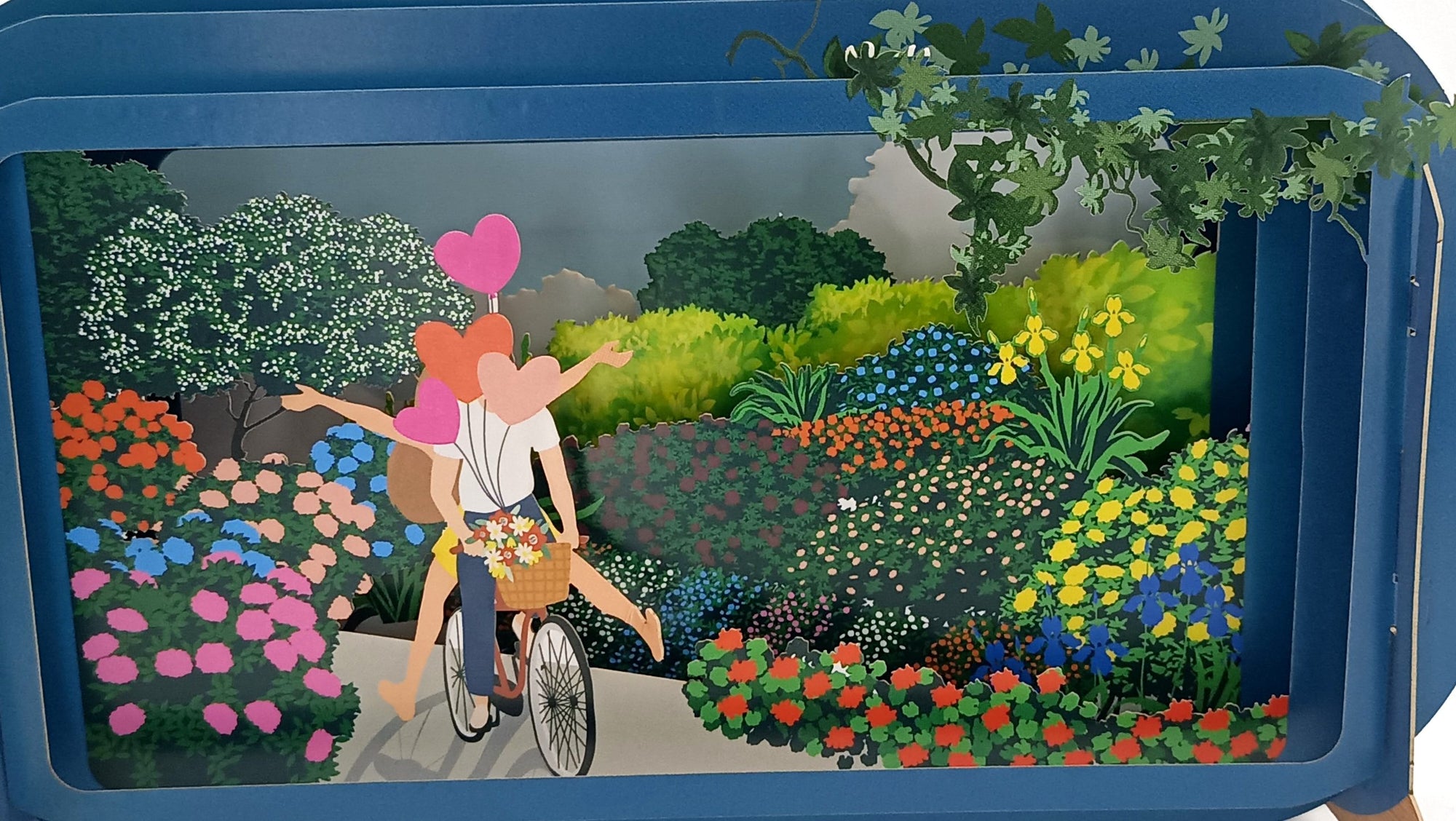 Tarjeta pop-up Kiriarte- Camino de flores 🌸