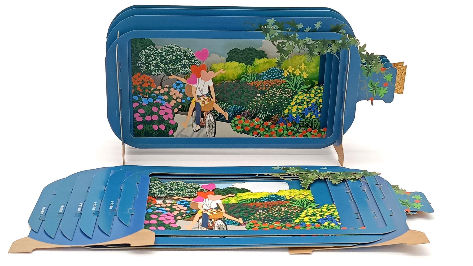 Tarjeta pop-up Kiriarte- Camino de flores 🌸