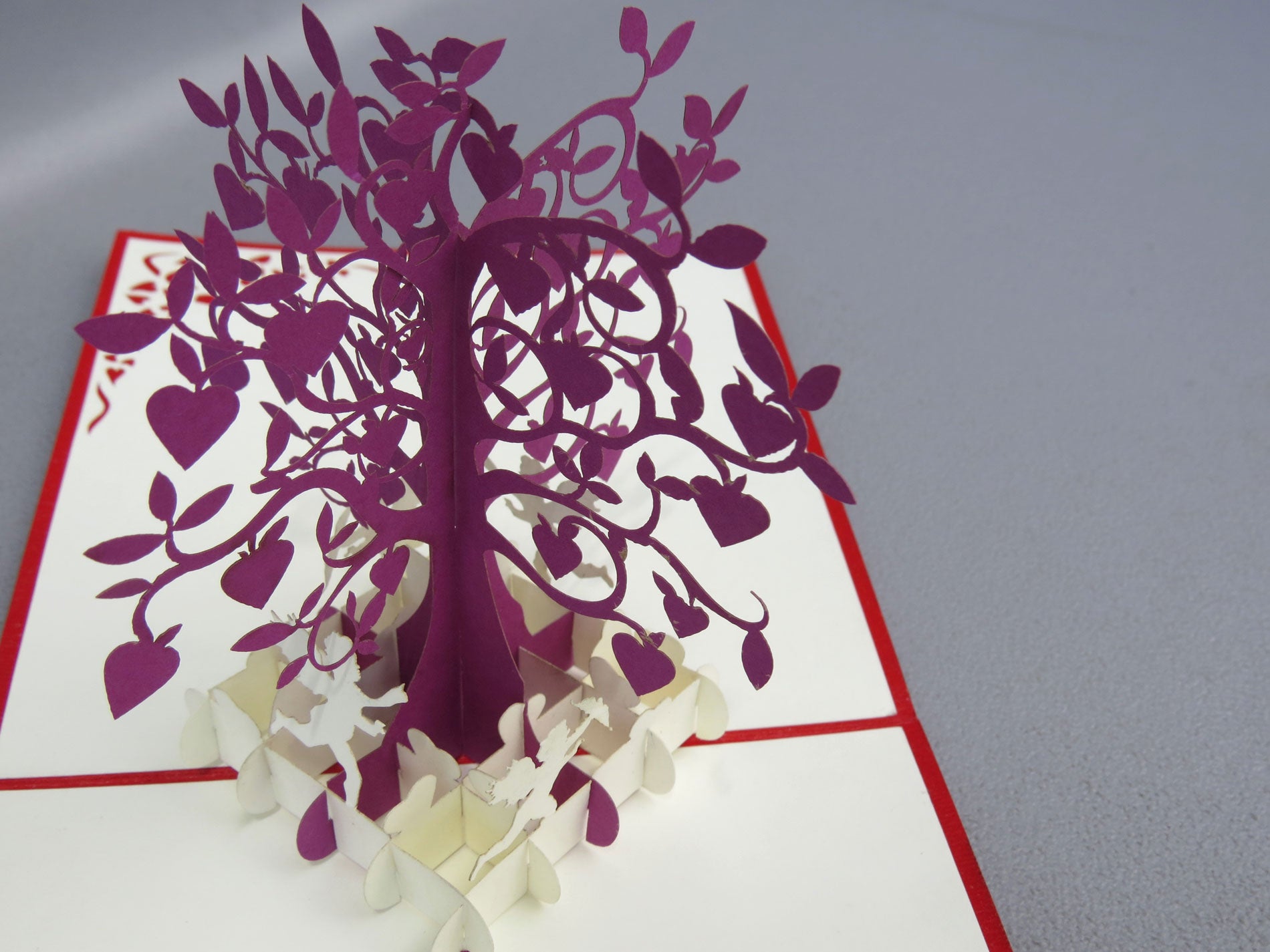 Tarjeta pop-up Kiriarte- Árbol de la vida morado 🌳🟣