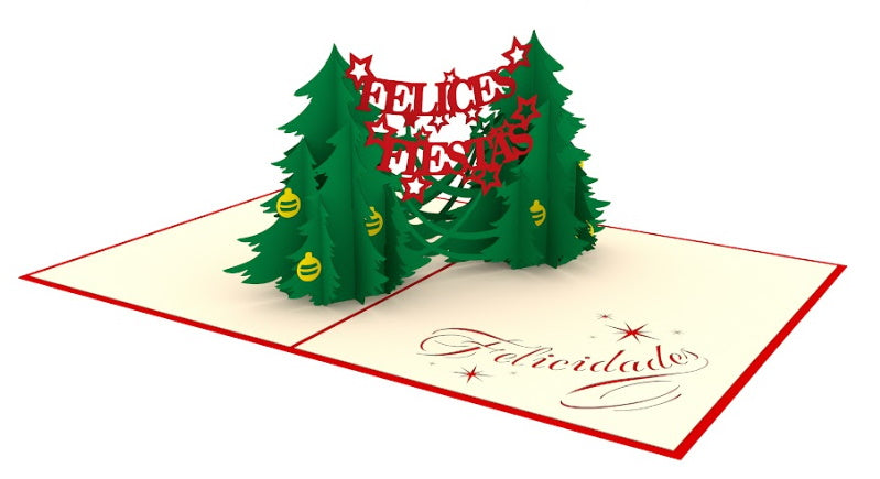 Tarjeta pop-up navideña Kiriarte- Felices Fiestas 🎄
