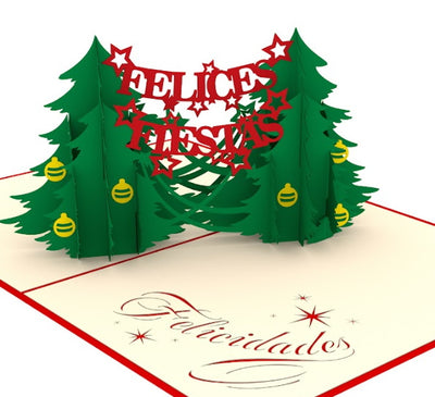 Tarjeta pop-up navideña Kiriarte- Felices Fiestas 🎄