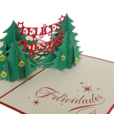 Tarjeta pop-up navideña Kiriarte- Felices Fiestas 🎄