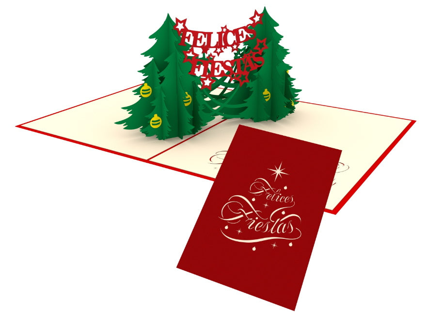Tarjeta pop-up navideña Kiriarte- Felices Fiestas 🎄