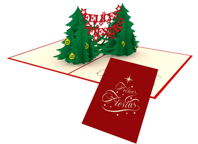 Tarjeta pop-up navideña Kiriarte- Felices Fiestas 🎄
