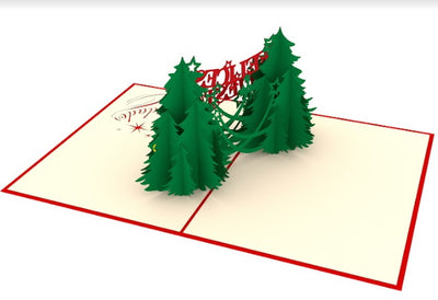 Tarjeta pop-up navideña Kiriarte- Felices Fiestas 🎄