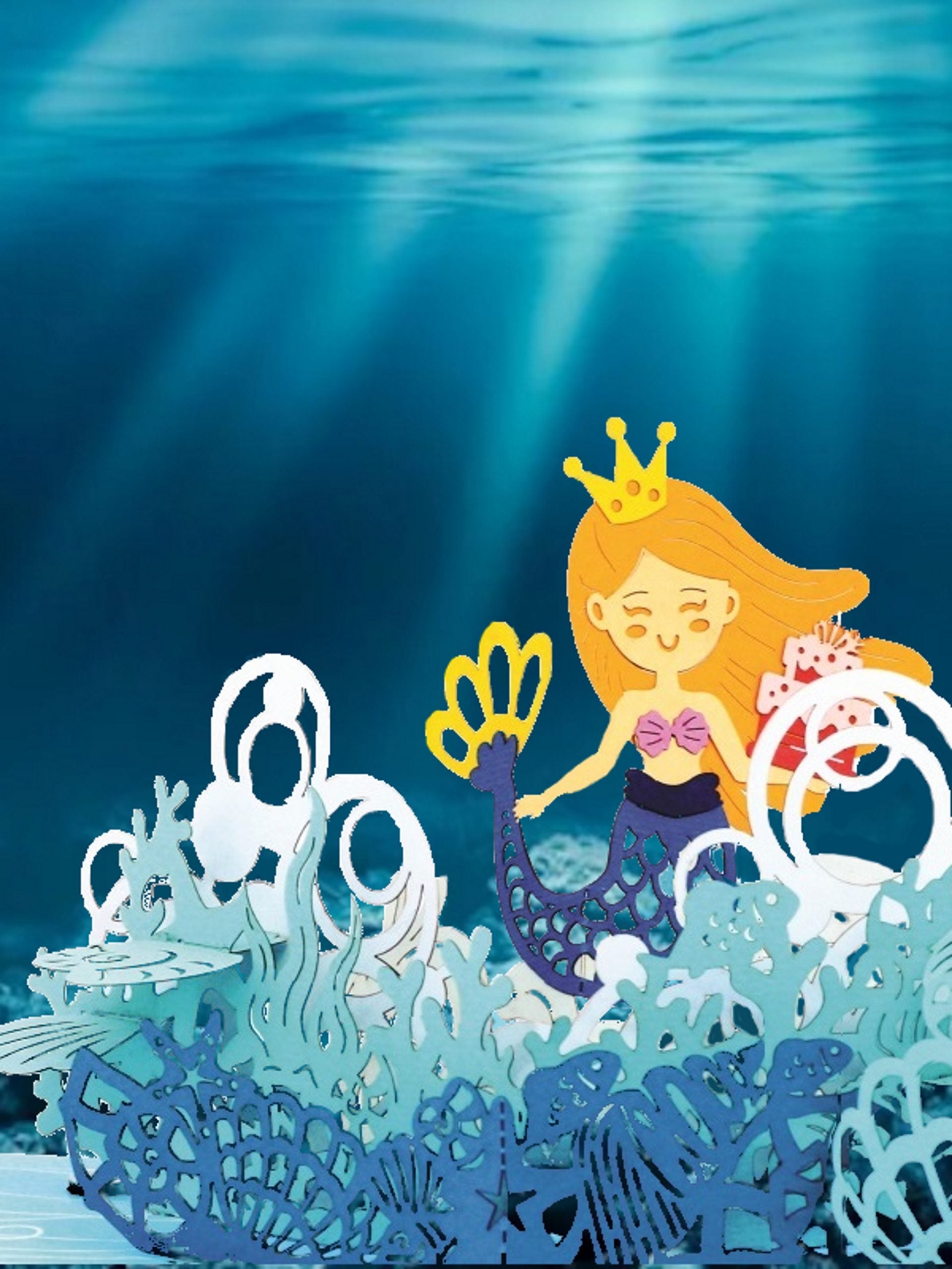 Tarjeta pop-up Kiriarte- La sirenita 🧜‍♀️