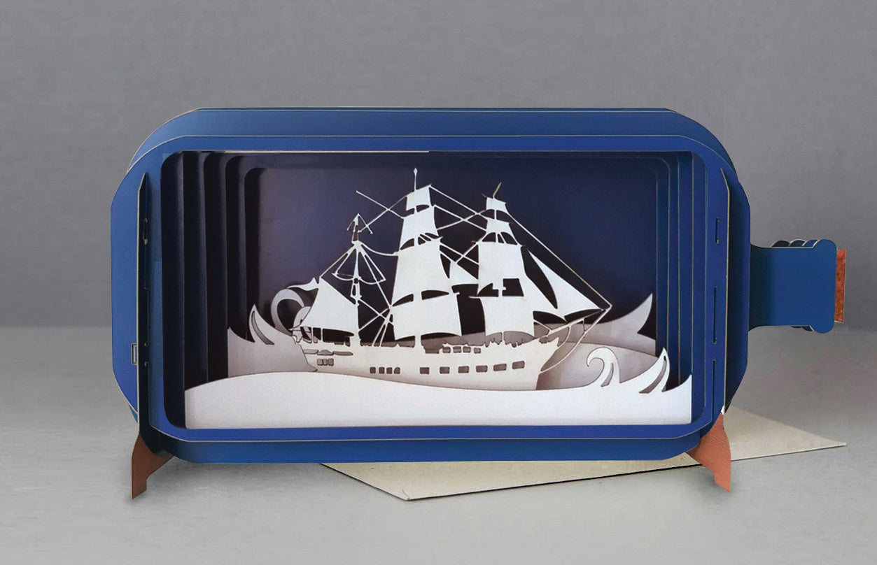 Tarjeta pop-up Kiriarte- Trafalgar 🚢