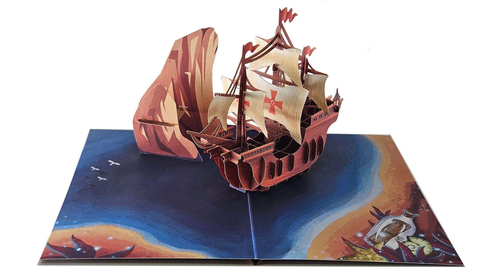 Tarjeta pop-up Kiriarte- 1492 🌊⛵