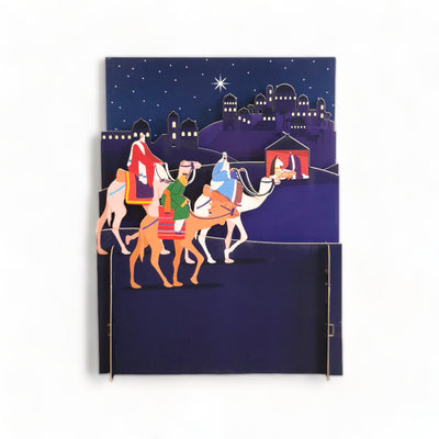 Tarjeta saludo navideño pop-up Kiriarte- Oriente 🌟🐫