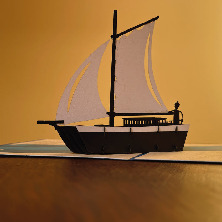 Tarjeta Pop Up Pepelúdico - Lancha Chilota ⛵️🇨🇱