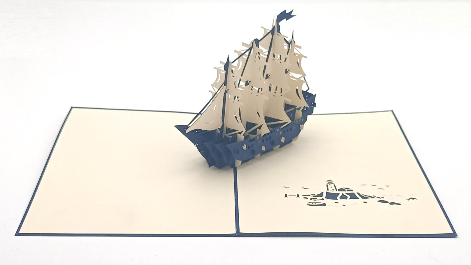 Tarjeta pop-up Kiriarte- Galeón Azul 🔵⛴️