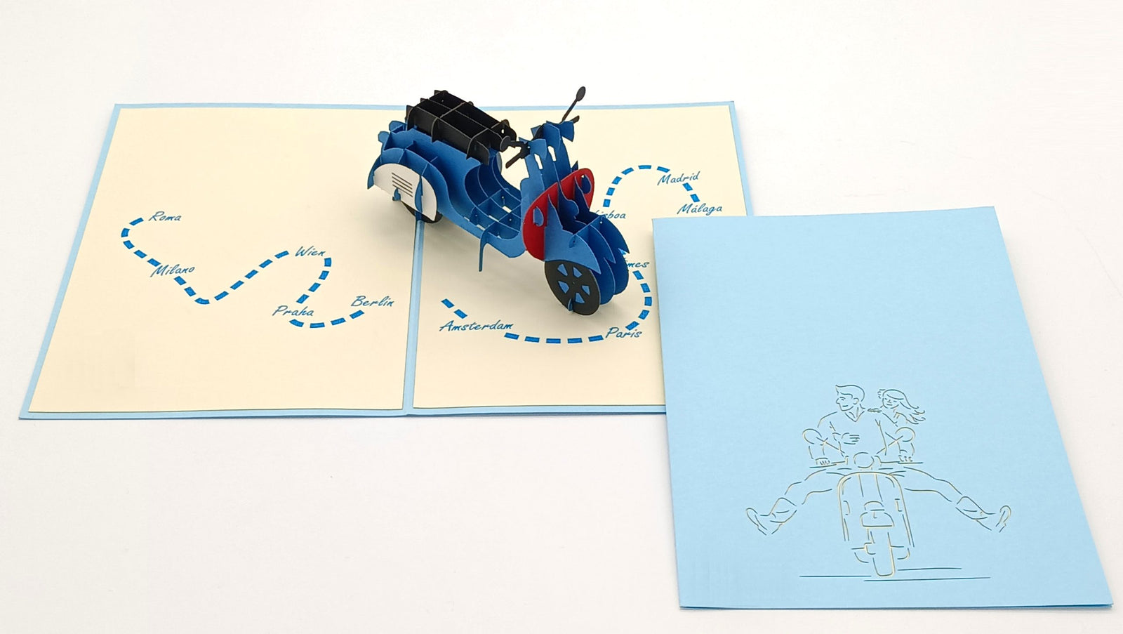 Tarjeta pop-up Kiriarte- Vespa 🛵