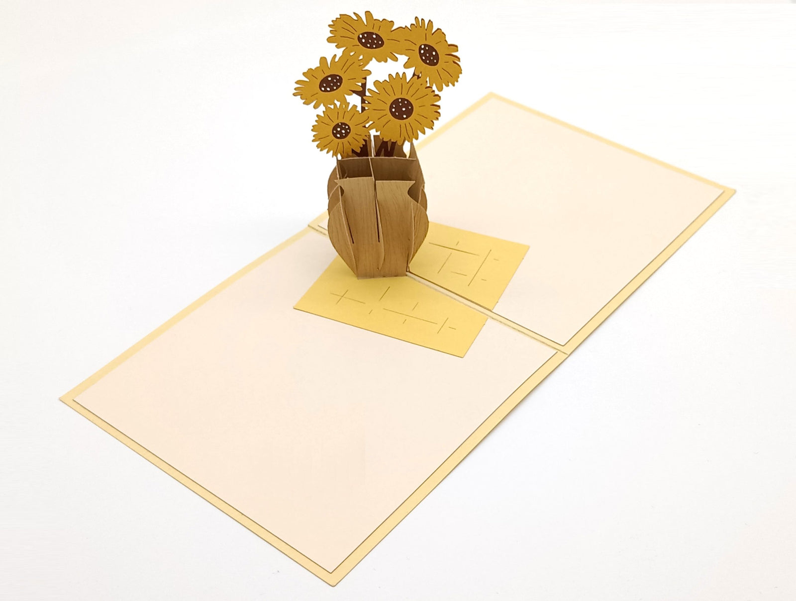 Tarjeta pop-up Kiriarte- Girasoles de Van Gogh 🌻👂
