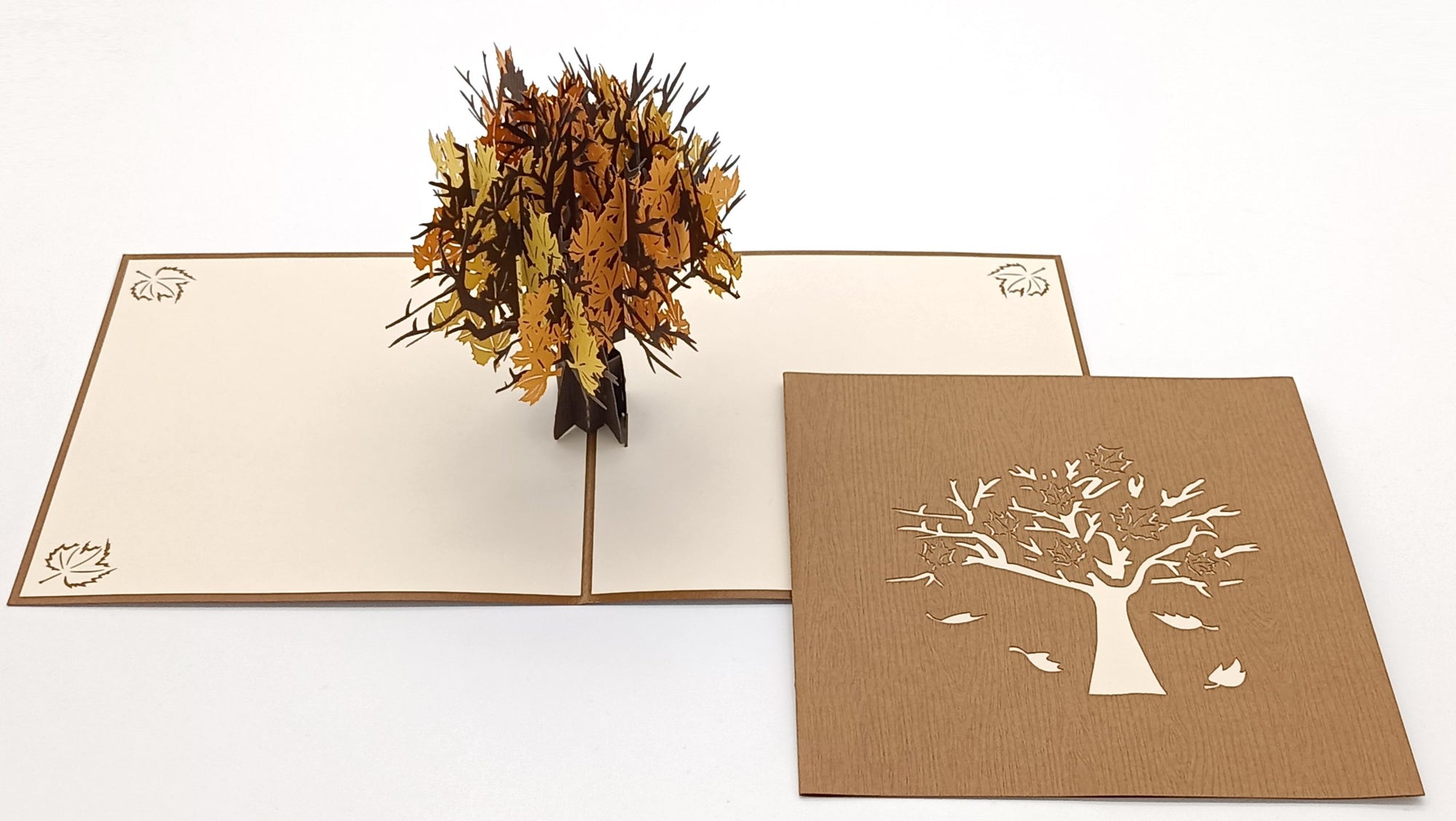 Tarjeta pop-up Kiriarte- Árbol otoñal 🍁🍂