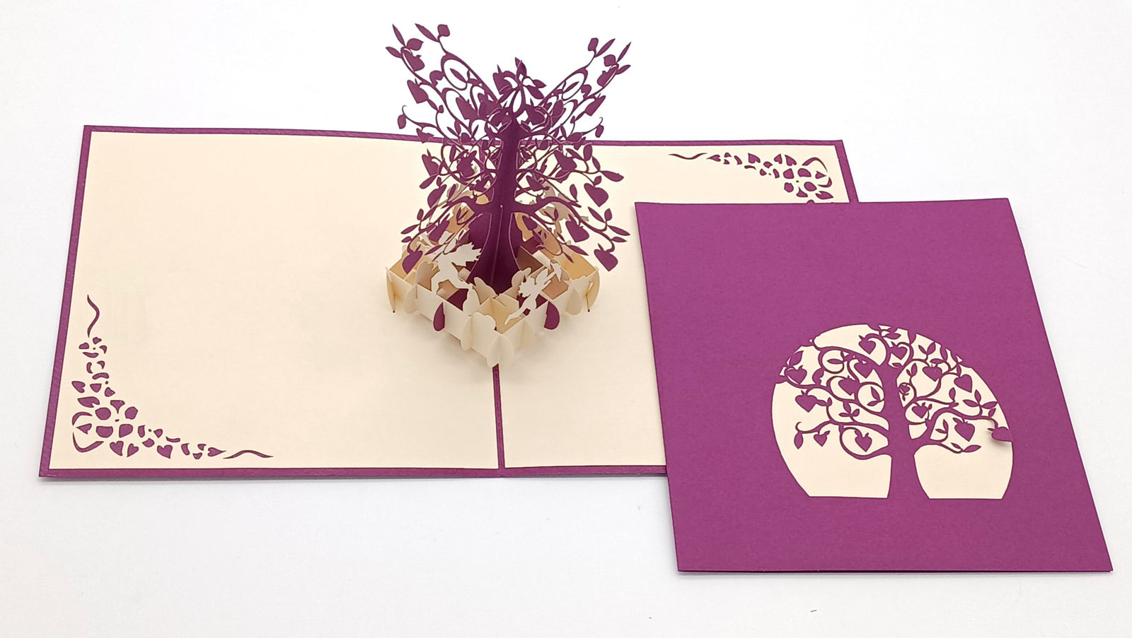 Tarjeta pop-up Kiriarte- Árbol de la vida morado 🌳🟣