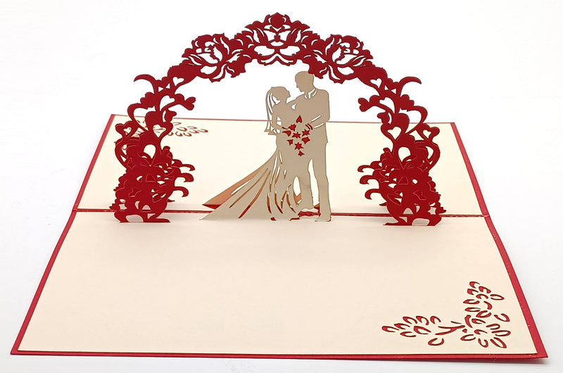 Tarjeta pop-up Kiriarte- Boda 👰‍♀️🤵‍♂️