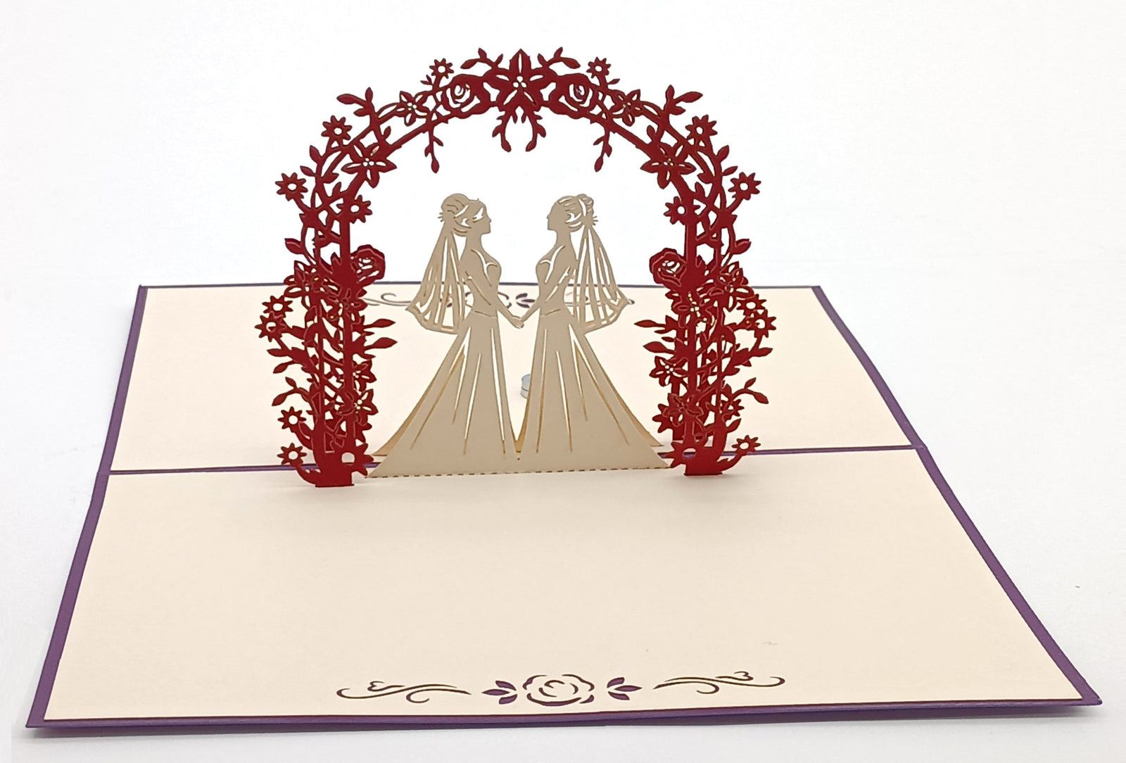 Tarjeta pop-up Kiriarte- Boda Mujeres 👰‍♀️🤵‍♀️