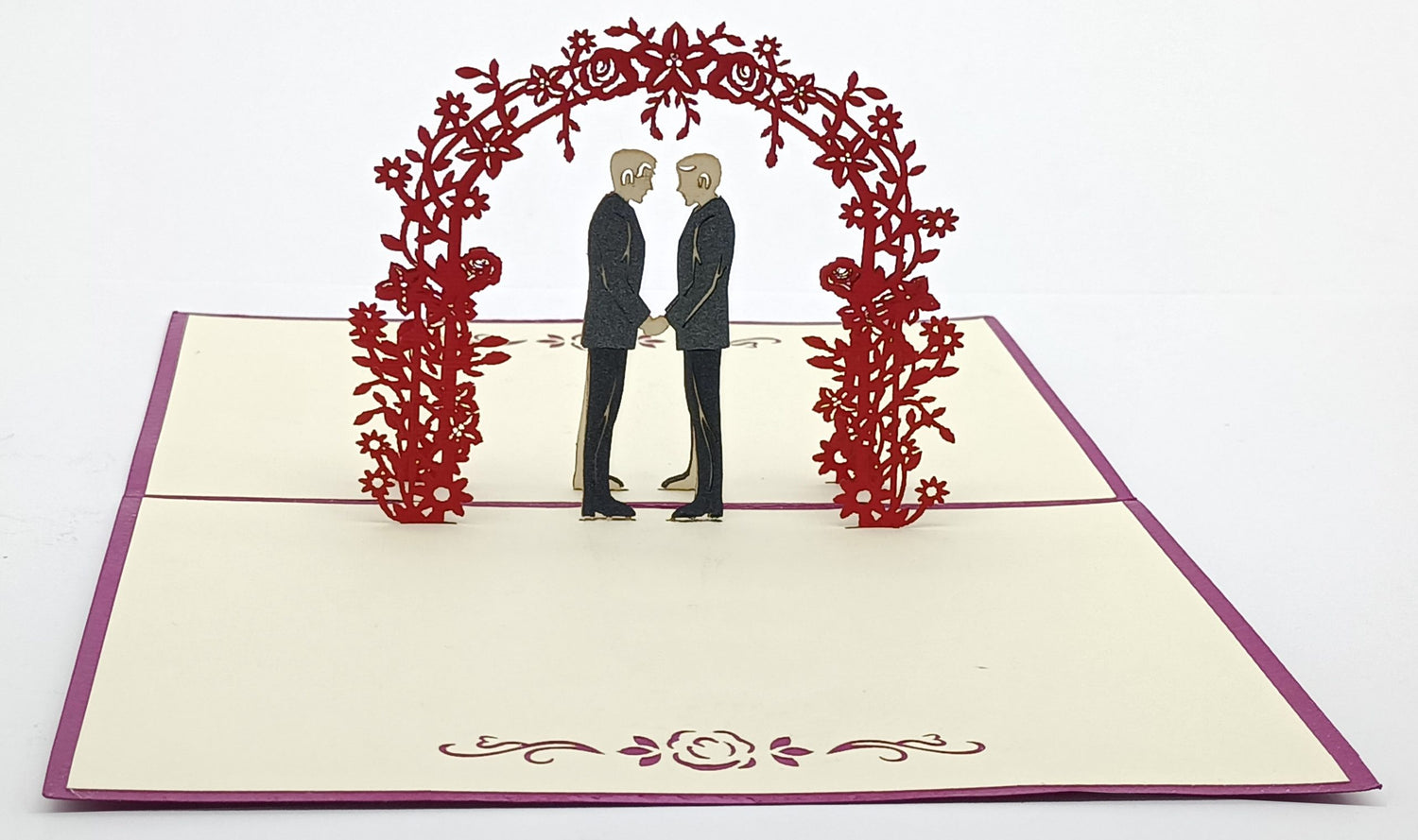 Tarjeta pop-up Kiriarte- Boda Hombres 🤵‍♂️🤵‍♂️