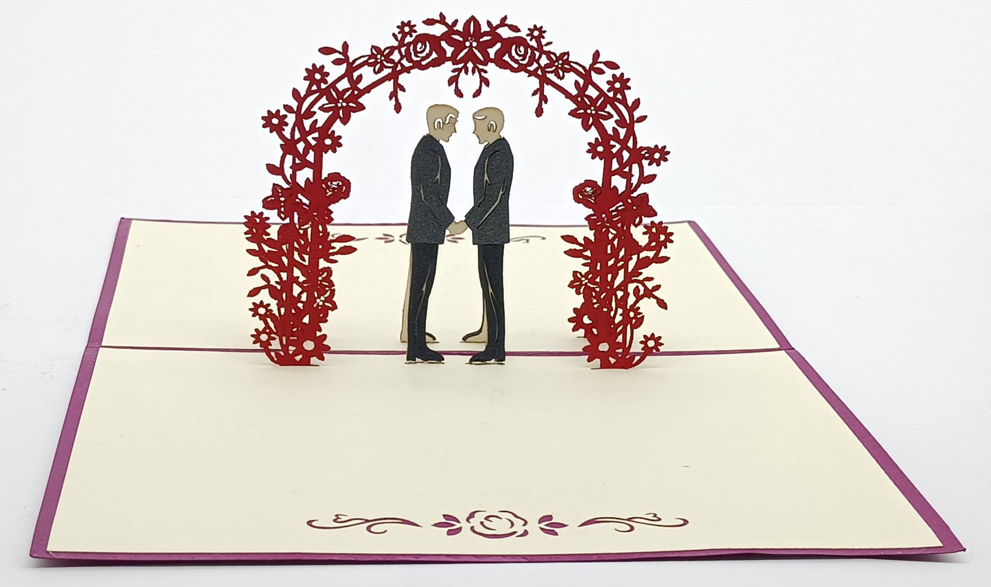 Tarjeta pop-up Kiriarte- Boda Hombres 🤵‍♂️🤵‍♂️