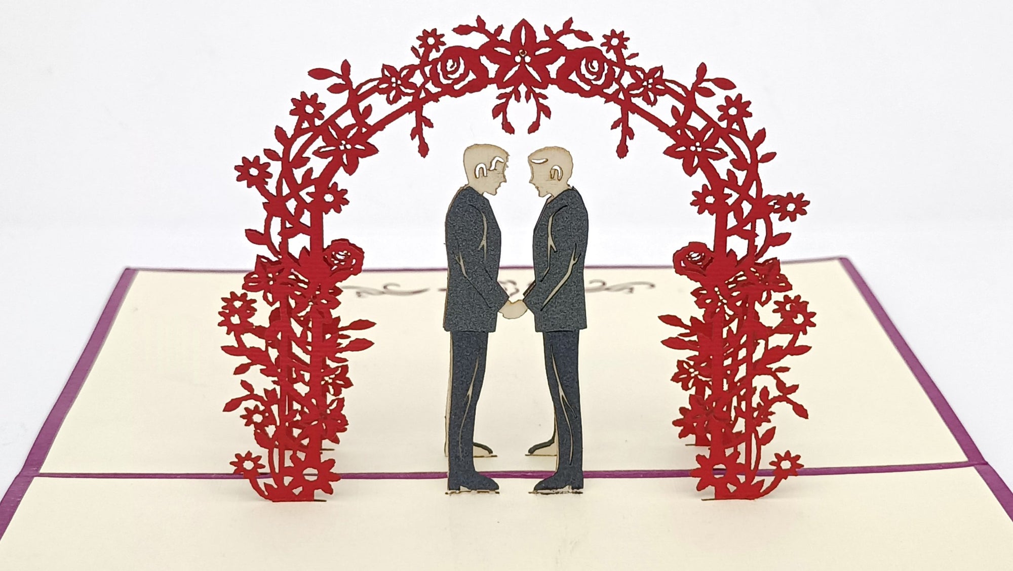 Tarjeta pop-up Kiriarte- Boda Hombres 🤵‍♂️🤵‍♂️