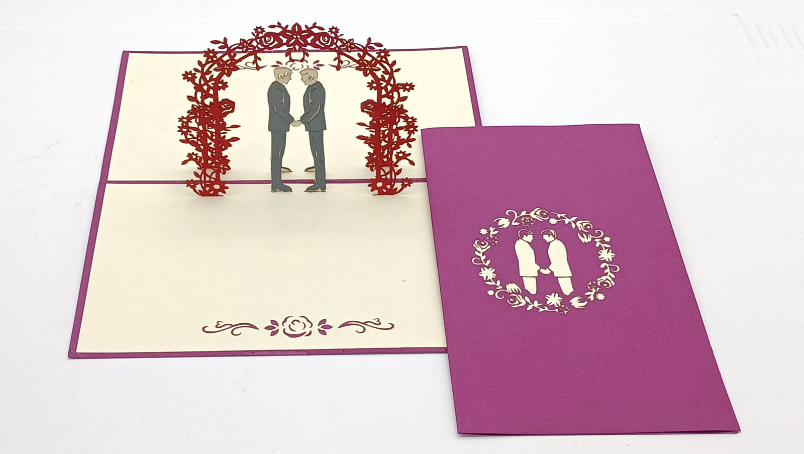Tarjeta pop-up Kiriarte- Boda Hombres 🤵‍♂️🤵‍♂️