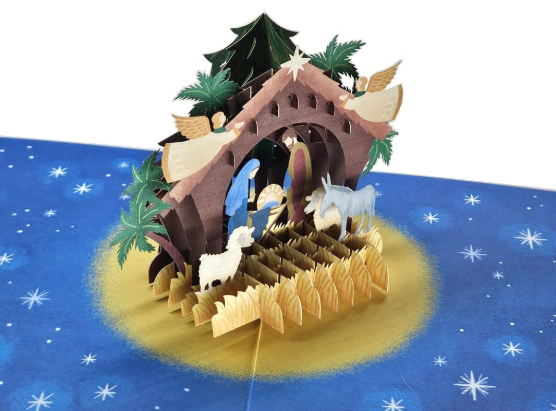 Tarjeta navideña pop-up Kiriarte- Natividad 🌟😇