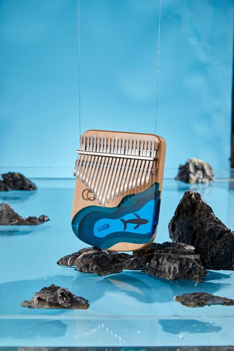Kalimba Océano Ballena líquida - Kalimba Class Sólida Cega Haya