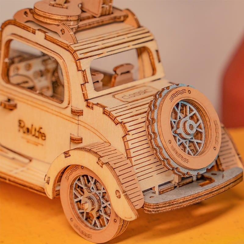 Puzzle 3D Madera Robotime- Vintage Car (Auto Vintage)