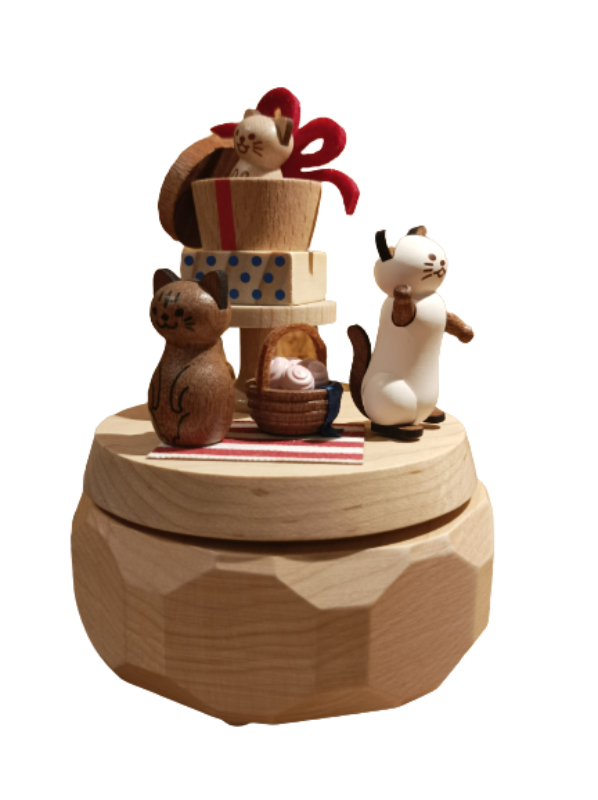 Cajita Musical Wooderful life - Cat in Blessing Gift (Gatos en un regalo)