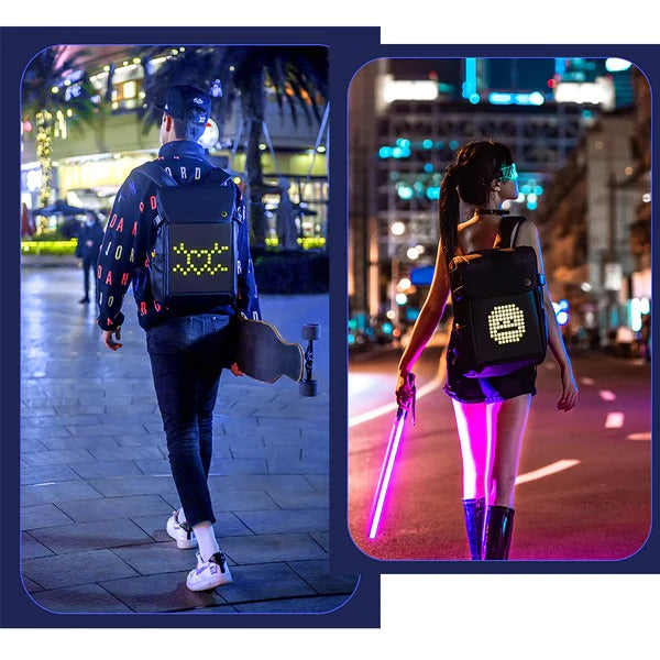 Mochila sales pixel led